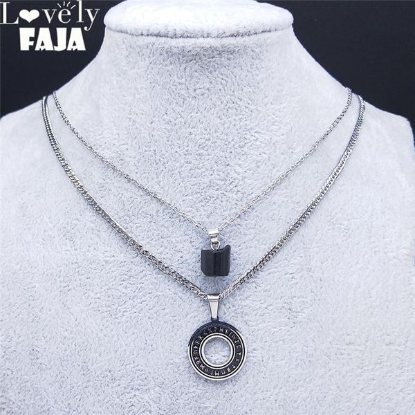 pendant necklaces 2pcs viking divination alphabet black natural stone stainless steel charm women silver color jewelry nxs03
pendant necklaces 2pcs viking divination alphabet black natural stone stainless steel charm women silver color jewelry nxs03