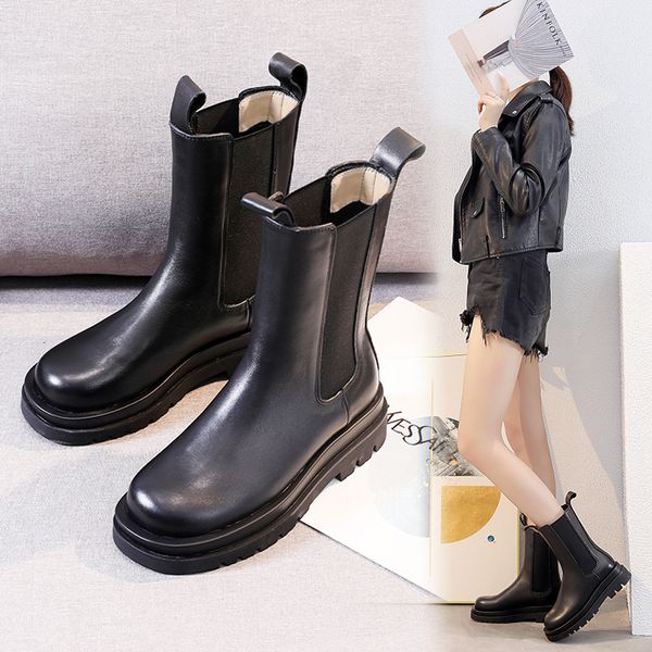 boots children 2021 mona same women's autumn winter chimney chelsea b thick soled v leather martin boots, Black
boots children 2021 mona same women's autumn winter chimney chelsea b thick soled v leather martin boots, Black