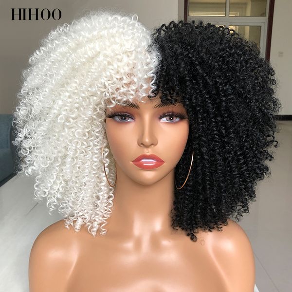 short hair afro kinky curly wigs with bangs for black women cosplay lolita synthetic natural blonde wig white red pink blue wig
short hair afro kinky curly wigs with bangs for black women cosplay lolita synthetic natural blonde wig white red pink blue wig
