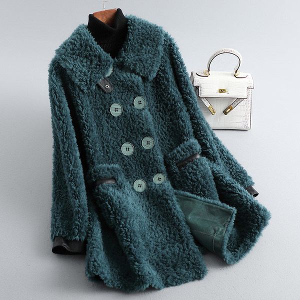 2021 women new autumn winter real wool fur parka female thick warm double breasted jacket ladies elegant casual overcoats l684xgs2, Black
2021 women new autumn winter real wool fur parka female thick warm double breasted jacket ladies elegant casual overcoats l684xgs2, Black