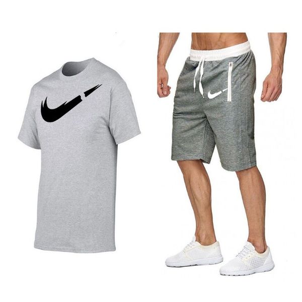 2021 men's shirt tracksuit two pieces sets men casual fitness sport suit short sleeve t shirt+shorts men's casual sportswear suits, Gray
2021 men's shirt tracksuit two pieces sets men casual fitness sport suit short sleeve t shirt+shorts men's casual sportswear suits, Gray
