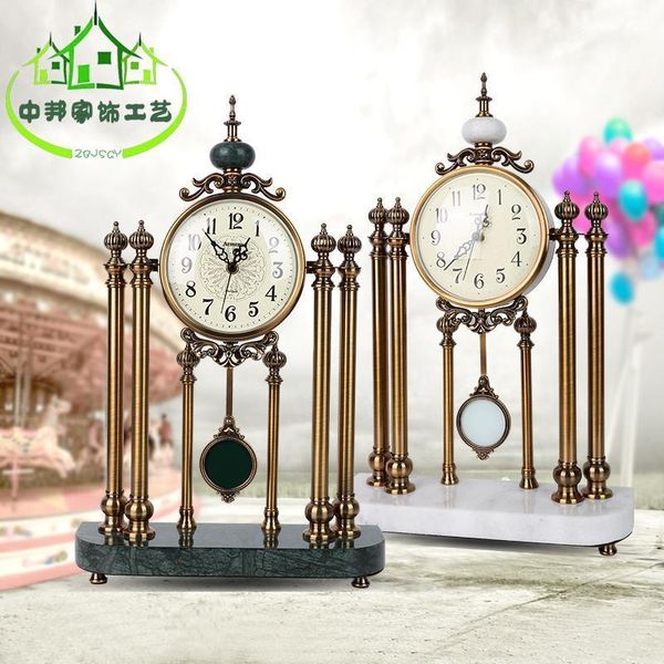 tableclock shabby chic marble base home desk clockes metal plated copper clocks living room table decoration vintage &1
tableclock shabby chic marble base home desk clockes metal plated copper clocks living room table decoration vintage &1