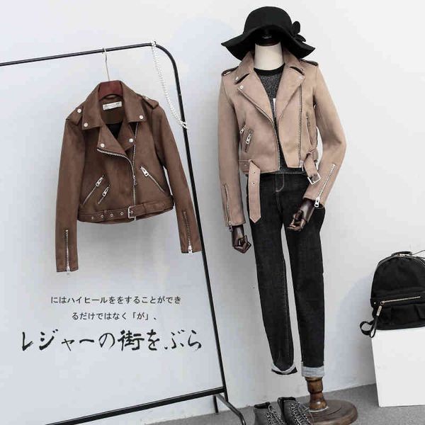 women's leather & faux autumn suede womens motorcycle jacket women biker slim white pu coat bdl5, Black
women's leather & faux autumn suede womens motorcycle jacket women biker slim white pu coat bdl5, Black