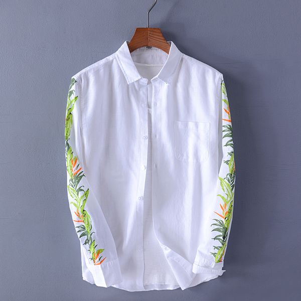 2021 new men's cotton and linen long-sleeved printed casual solid seasons shirt men fashion spring shirts male chemise m54x, White
2021 new men's cotton and linen long-sleeved printed casual solid seasons shirt men fashion spring shirts male chemise m54x, White