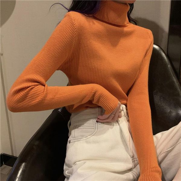 women's sweaters turtleneck women jumper autumn winter casual knit basic solid warm sweater 2021 party long sleeve, White;black
women's sweaters turtleneck women jumper autumn winter casual knit basic solid warm sweater 2021 party long sleeve, White;black