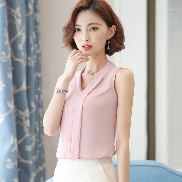 summer blusas slim all-match solid chiffon blouse shirt casual sleeveless v-neck fashion women clothing 5 colors women's blouses & shi, White
summer blusas slim all-match solid chiffon blouse shirt casual sleeveless v-neck fashion women clothing 5 colors women's blouses & shi, White
