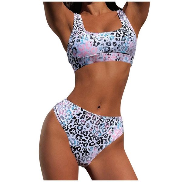 women's swimwear high waist bikini swimsuit ladies push-up leopard print sports biquini brazilian 2021 beachwear, White;black
women's swimwear high waist bikini swimsuit ladies push-up leopard print sports biquini brazilian 2021 beachwear, White;black