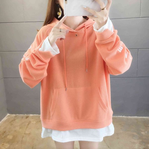 hooded 2021 korean women's sweater autumn and winter new fashion lazy wind loose design sense of minority versatile top, Blue;black
hooded 2021 korean women's sweater autumn and winter new fashion lazy wind loose design sense of minority versatile top, Blue;black