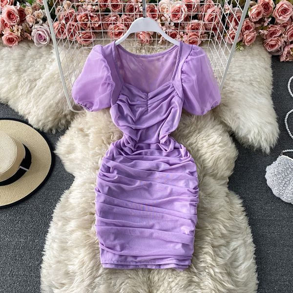 2021 purple/brown/white mesh draped bodycon women elegant square collar short sleeve pleated vestidos female summer axbd, Black;gray
2021 purple/brown/white mesh draped bodycon women elegant square collar short sleeve pleated vestidos female summer axbd, Black;gray