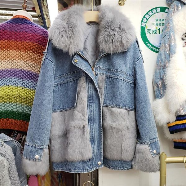 women's jackets winter denim parkas removable fur collar cotton liner loose casual patchwork cowboy long sleeve female outerwear, Black;brown
women's jackets winter denim parkas removable fur collar cotton liner loose casual patchwork cowboy long sleeve female outerwear, Black;brown