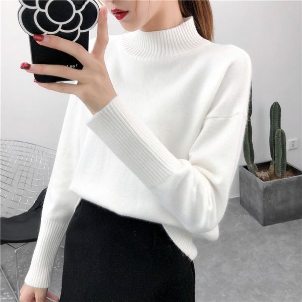 women's sweaters 941234 real po of curling split half high collar sweater 2021md, White;black
women's sweaters 941234 real po of curling split half high collar sweater 2021md, White;black