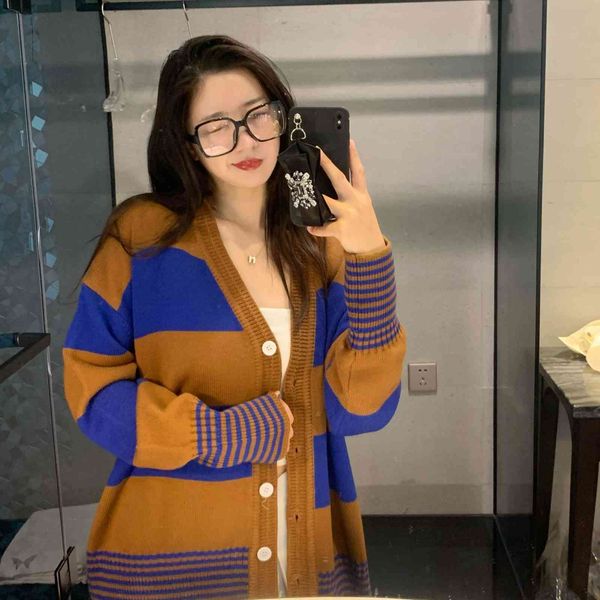8238xo stripe cardigan korean loose casual large v-neck wool sweater coat early autumn, White
8238xo stripe cardigan korean loose casual large v-neck wool sweater coat early autumn, White