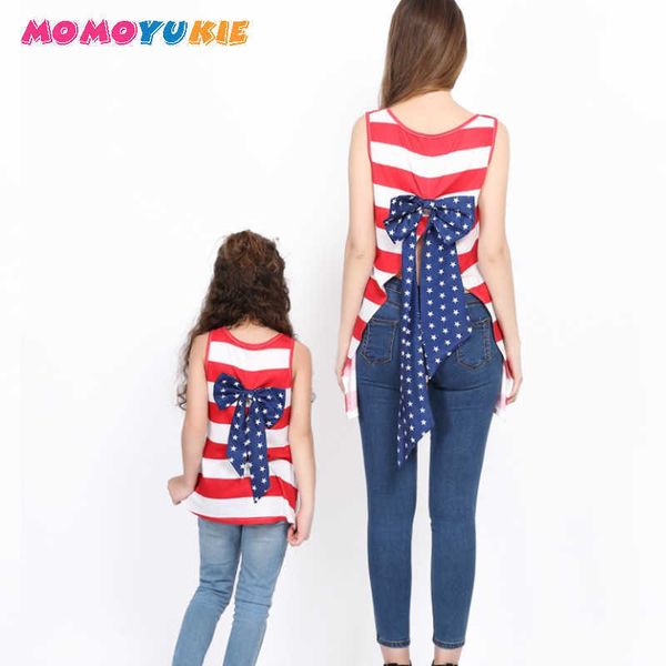 mother daughter dresses striped bow mommy and me family matching clothes sleeveless t shirt outfits look mom and daughter 210713, Blue
mother daughter dresses striped bow mommy and me family matching clothes sleeveless t shirt outfits look mom and daughter 210713, Blue