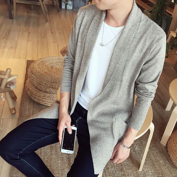 casual new fashion men's spring and autumn long male coat knit cardigan jacket tide slim sweater warm dus j31p, White
casual new fashion men's spring and autumn long male coat knit cardigan jacket tide slim sweater warm dus j31p, White