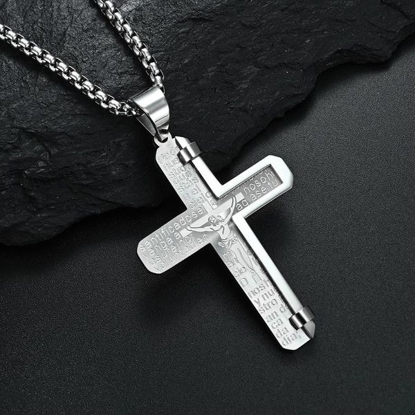 pendant necklaces european and american style jewelry trendsetter domineering titanium steel large cross couple necklace, Silver
pendant necklaces european and american style jewelry trendsetter domineering titanium steel large cross couple necklace, Silver