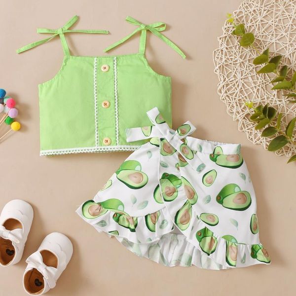 clothing sets summer toddler baby girls clothes lace ruffles suspender vest fashion fruit printed skirts outfits children's, White
clothing sets summer toddler baby girls clothes lace ruffles suspender vest fashion fruit printed skirts outfits children's, White