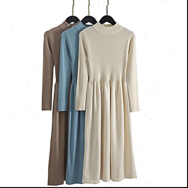 office ladies long knit women sweater dress thick warm turtleneck pleated a line dresses fall winter pullover midi dress, Black;gray
office ladies long knit women sweater dress thick warm turtleneck pleated a line dresses fall winter pullover midi dress, Black;gray