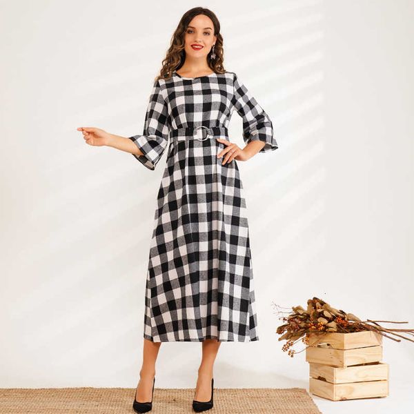 casual dresses summer products ladies retro style black checkered belt high waist mid-sleeve mid-length straight b8xf, Black;gray
casual dresses summer products ladies retro style black checkered belt high waist mid-sleeve mid-length straight b8xf, Black;gray