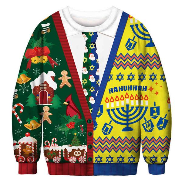 ugly sweater men women christmas sweatshirt 3d funny print autumn winter holiday party xmas sweaters jumpers, Black
ugly sweater men women christmas sweatshirt 3d funny print autumn winter holiday party xmas sweaters jumpers, Black