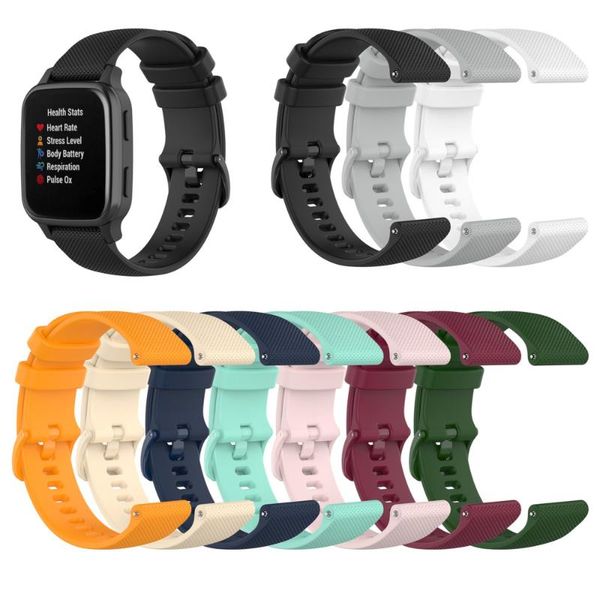 watch bands durable soft silicone wrist strap for garmin venu sq 20mm fashion anti-scratch drop resistance replacement band accessory, Black;brown
watch bands durable soft silicone wrist strap for garmin venu sq 20mm fashion anti-scratch drop resistance replacement band accessory, Black;brown