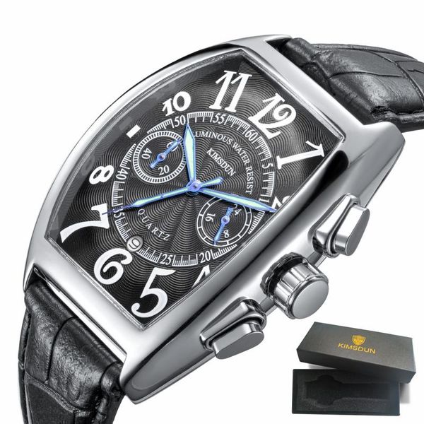 wristwatches luxury fashion men's watch kimsdun brand barrel date display casual luminous chronograph quartz leather strap relogio, Slivery;brown
wristwatches luxury fashion men's watch kimsdun brand barrel date display casual luminous chronograph quartz leather strap relogio, Slivery;brown
