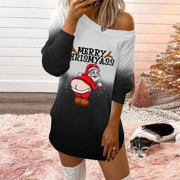 casual dresses gradient christmas santa print for women 2021 off shoulder long sleeves sweatshirts dress vestidos de fiesta woman, Black;gray
casual dresses gradient christmas santa print for women 2021 off shoulder long sleeves sweatshirts dress vestidos de fiesta woman, Black;gray