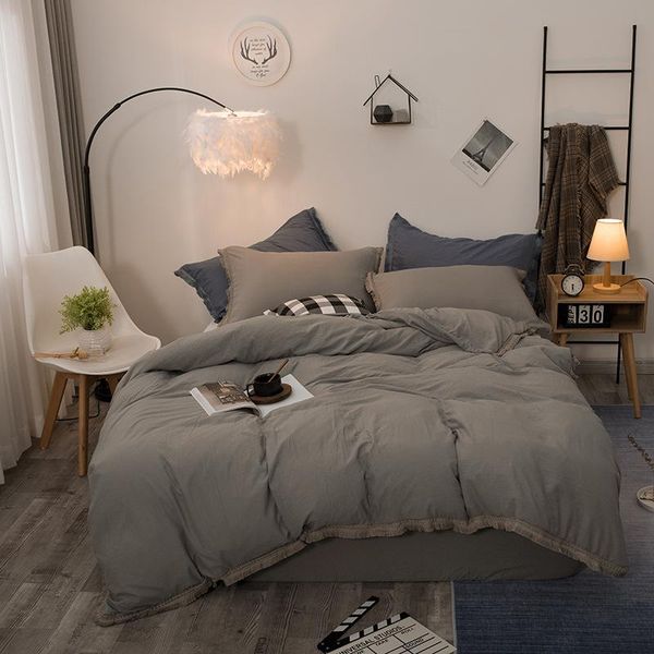 bedding sets solid color duvet cover king size pillowcase double quilt covers family use comforter (no bed sheet
bedding sets solid color duvet cover king size pillowcase double quilt covers family use comforter (no bed sheet
