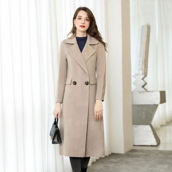 autumn and winter woolen coat woolen coat double faced women's mid long 2021 fashion, Black
autumn and winter woolen coat woolen coat double faced women's mid long 2021 fashion, Black