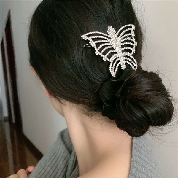 hbp fashion 2021 new flash diamond french hollow three-dimensional big butterfly hairpin clip banger, Silver
hbp fashion 2021 new flash diamond french hollow three-dimensional big butterfly hairpin clip banger, Silver