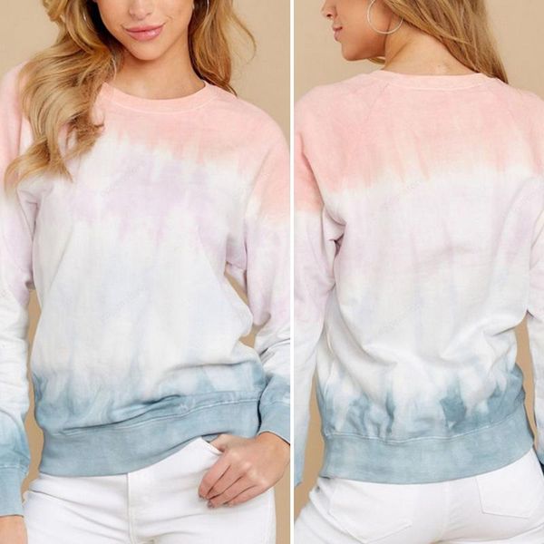 women's t-shirt women tie dye shirt clothes basic long sleeve round neck casual loose fashion ladies, White
women's t-shirt women tie dye shirt clothes basic long sleeve round neck casual loose fashion ladies, White