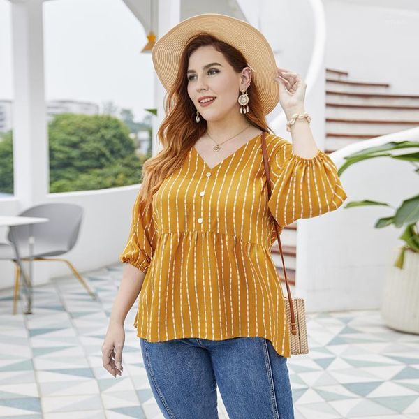 spring autumn plus size blouse elegant ruffled long sleeve loose button v-neck striped office shirt fashion pullover women's blouses &, White
spring autumn plus size blouse elegant ruffled long sleeve loose button v-neck striped office shirt fashion pullover women's blouses &, White