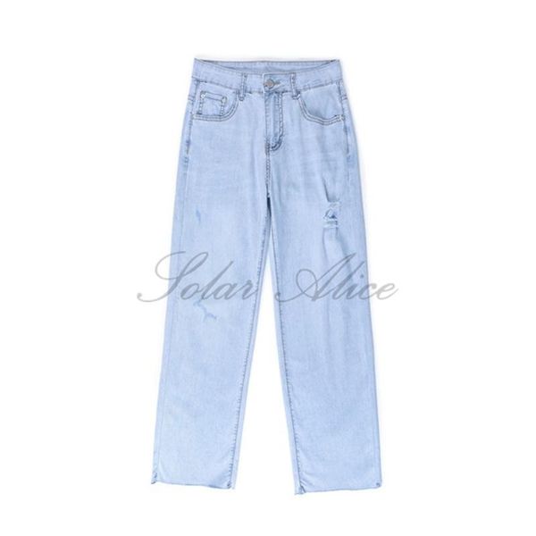 women's jeans 2021 spring and autumn straight high waist loose, slim wide-leg casual pants, Blue
women's jeans 2021 spring and autumn straight high waist loose, slim wide-leg casual pants, Blue