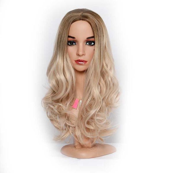synthetic wigs kryssma long wavy ombre golden blonde cosplay party for women 2021 fashion high temperature resistance, Black
synthetic wigs kryssma long wavy ombre golden blonde cosplay party for women 2021 fashion high temperature resistance, Black