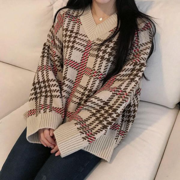 women's sweaters sweater v-neck long-sleeved contrast autumn winter jersey mujer christmas knitting pull femme nouveaute 2021, White;black
women's sweaters sweater v-neck long-sleeved contrast autumn winter jersey mujer christmas knitting pull femme nouveaute 2021, White;black