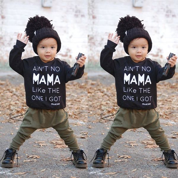 newborn toddler infant kid baby boys clothes long sleeve mama sweatshirt +pants 2pcs outfits kids clothing set, White
newborn toddler infant kid baby boys clothes long sleeve mama sweatshirt +pants 2pcs outfits kids clothing set, White