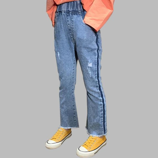 jeans girl hole child flare striped denim pants trouser kids teenage spring autumn children's clothing for girls, Blue
jeans girl hole child flare striped denim pants trouser kids teenage spring autumn children's clothing for girls, Blue