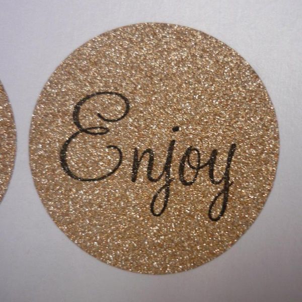 gift wrap enjoy rose gold glitter classic round sticker with customized texts or logo
gift wrap enjoy rose gold glitter classic round sticker with customized texts or logo