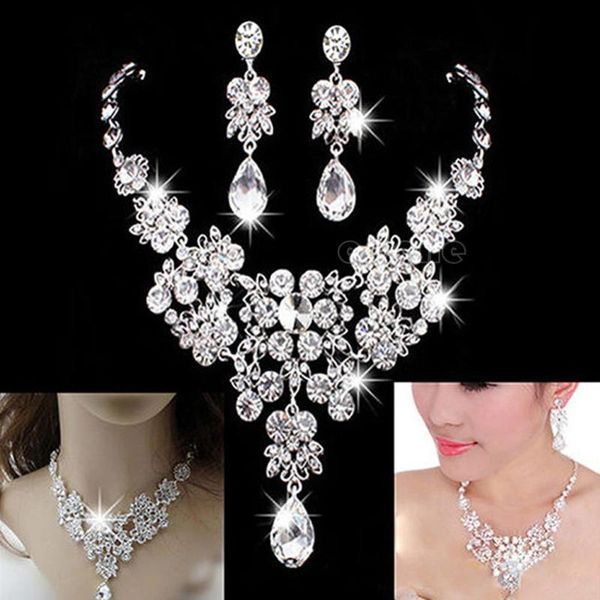 earrings & necklace wedding bridal formal party prom jewelry crystal rhinestone earring set, Silver
earrings & necklace wedding bridal formal party prom jewelry crystal rhinestone earring set, Silver