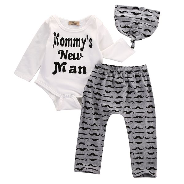 3pcs newborn baby boy bodysuit and long pants and hat outfits clothes 0 to 18m, White
3pcs newborn baby boy bodysuit and long pants and hat outfits clothes 0 to 18m, White