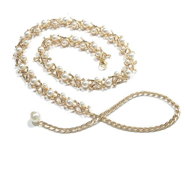 women's new metal waist chain leisure decoration pearl inlaid belly dance waist chain belt, Black;brown
women's new metal waist chain leisure decoration pearl inlaid belly dance waist chain belt, Black;brown