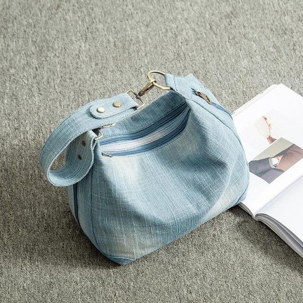 totes casual denim women crossbody bag double zipper female shoulder quality canvas ladies handbags travel bags blue bolsa
totes casual denim women crossbody bag double zipper female shoulder quality canvas ladies handbags travel bags blue bolsa