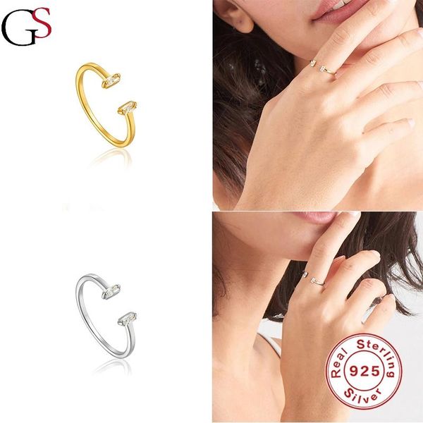 cluster rings gs finger ring for women 925 sterling silver anillos simple personalized zircon rectangle open christmas gift girls, Golden;silver
cluster rings gs finger ring for women 925 sterling silver anillos simple personalized zircon rectangle open christmas gift girls, Golden;silver