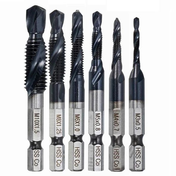 hand tools 6pcs m3-m10 screw tap drill bits tialn coated hssco m35 cobalt taps metric bit set for cutting drilling polish fast ship
hand tools 6pcs m3-m10 screw tap drill bits tialn coated hssco m35 cobalt taps metric bit set for cutting drilling polish fast ship