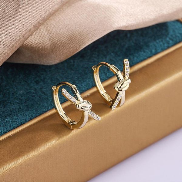 hoop & huggie ins simple bowknot earrings for women female retro gold color microscope zircon ear buckle fashion jewelry kce045, Golden;silver
hoop & huggie ins simple bowknot earrings for women female retro gold color microscope zircon ear buckle fashion jewelry kce045, Golden;silver