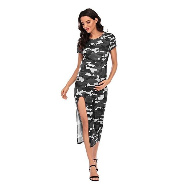 maternity dresses camouflage skirt short sleeve dress round neck soft waist long pregnant women clothing, White
maternity dresses camouflage skirt short sleeve dress round neck soft waist long pregnant women clothing, White