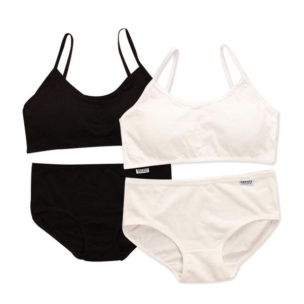 bustiers & corsets teen training bra set for girls brassiere teenager sport underwear bras panties adolescente camisole and briefs, Black;white
bustiers & corsets teen training bra set for girls brassiere teenager sport underwear bras panties adolescente camisole and briefs, Black;white