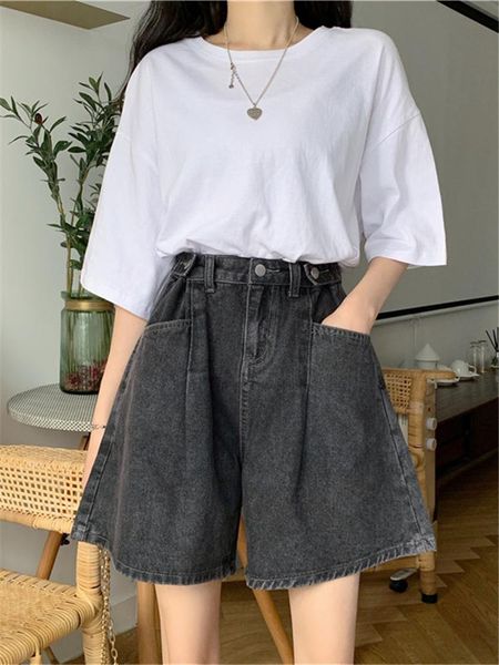 women's shorts bull-puncher knickers female 2021 summer big yards fat loose show thin pants wide-legged tall waist, White;black
women's shorts bull-puncher knickers female 2021 summer big yards fat loose show thin pants wide-legged tall waist, White;black