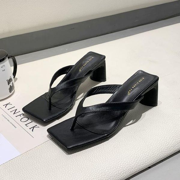 slippers 2021 summer flip-flops square head thick heel mid-heel women out wearing sandals and, Black
slippers 2021 summer flip-flops square head thick heel mid-heel women out wearing sandals and, Black