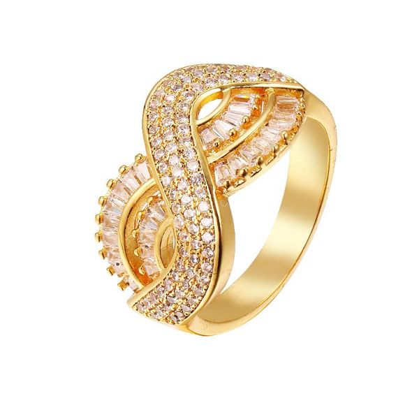 cluster rings honghong women's 8-shaped ring 3a zircon female fashionable single jewelry, Golden;silver
cluster rings honghong women's 8-shaped ring 3a zircon female fashionable single jewelry, Golden;silver