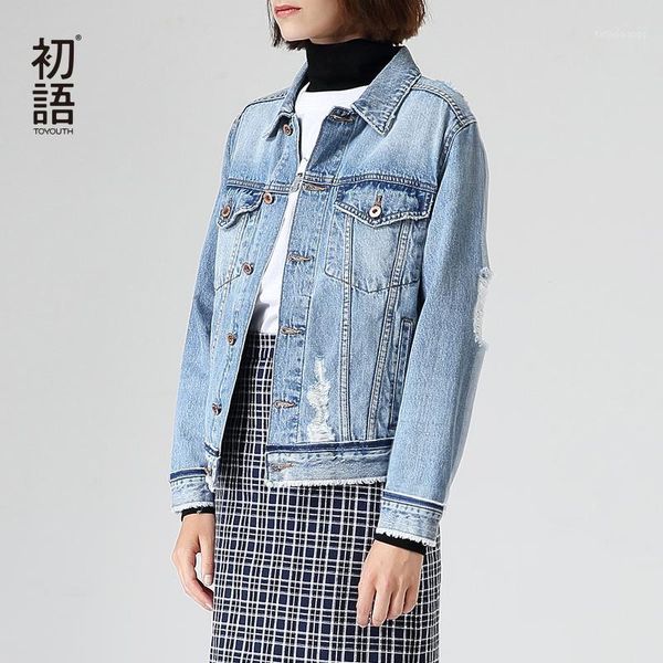 women's jackets toyouth streetwear long sleeve jeans for women single breasted outerwear denim coat, Black;brown
women's jackets toyouth streetwear long sleeve jeans for women single breasted outerwear denim coat, Black;brown